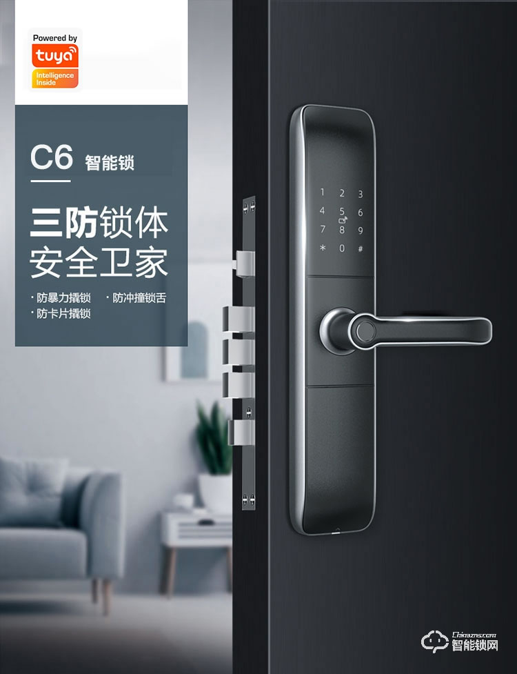 鎖先森C6智能鎖 三防鎖體安全衛家