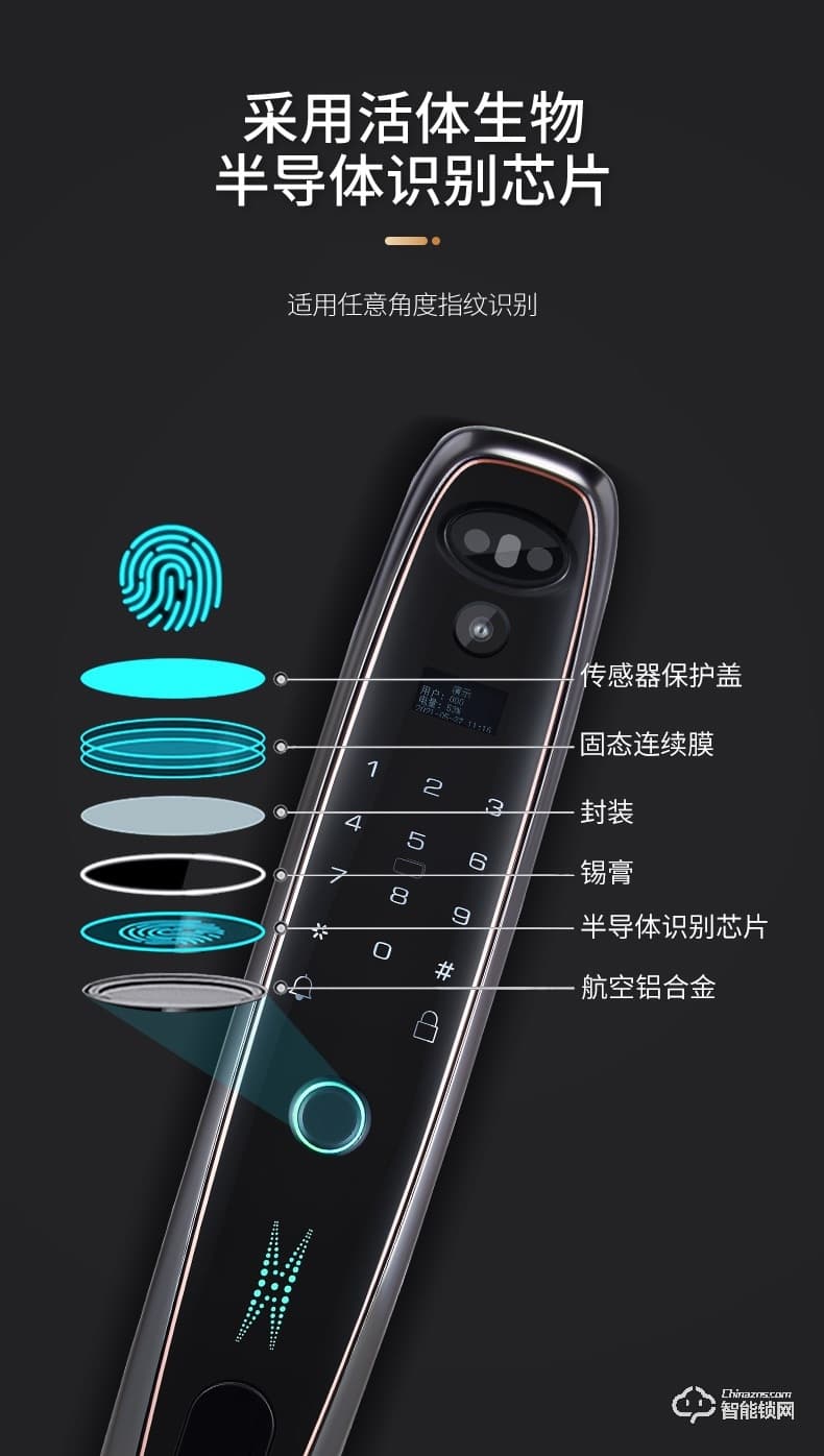 鎖先森K22智能鎖 瑞典FPC半導(dǎo)體