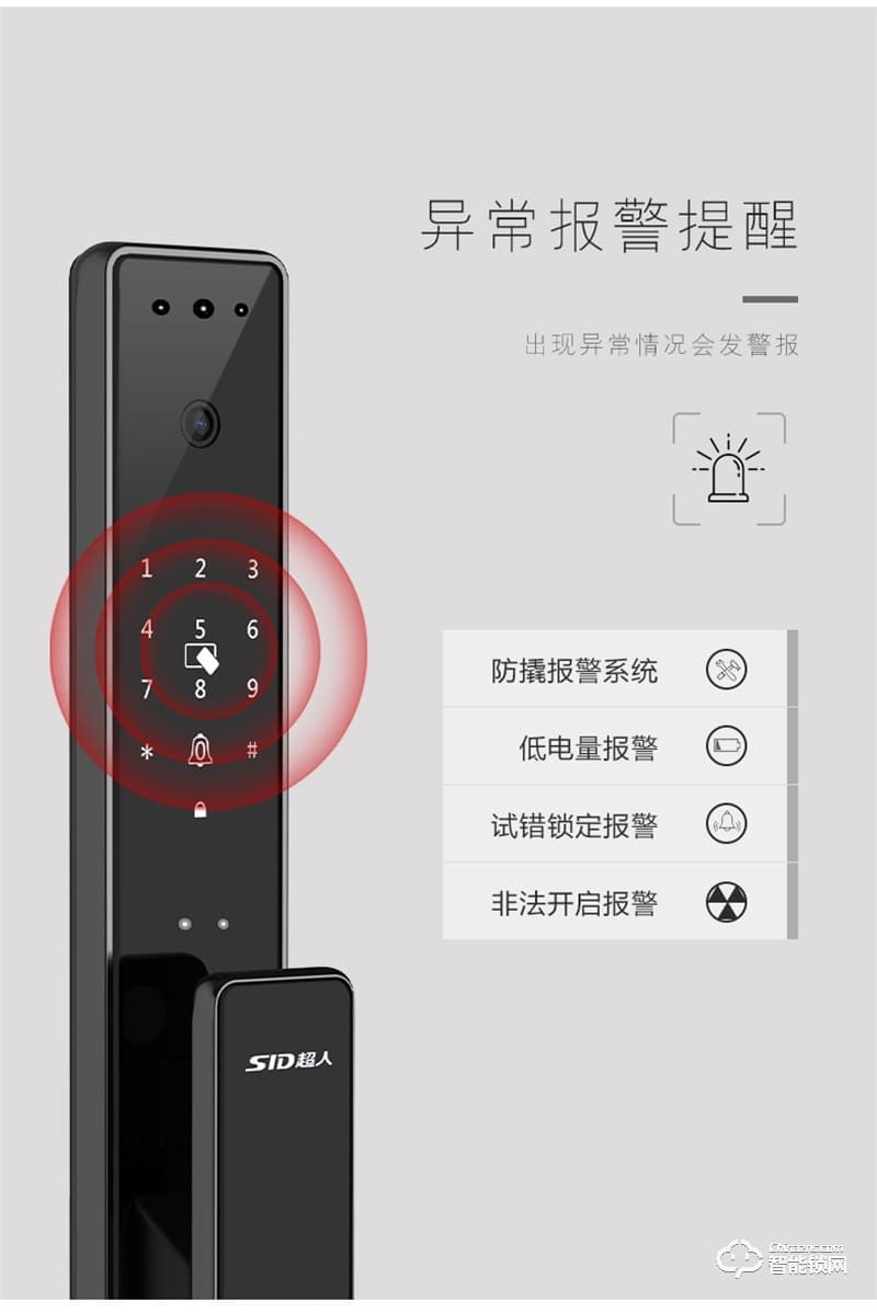 超人Q8-M指紋鎖 可視貓眼智能鎖