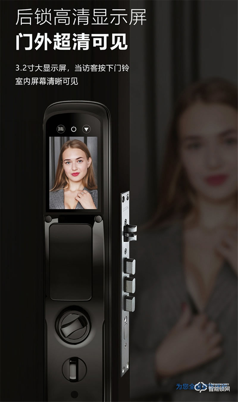 洛克曼G10智能鎖3D人臉識(shí)別 超C級(jí)鎖芯