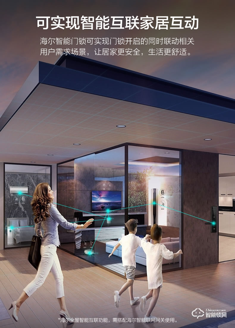 海爾20E智能鎖 2.5D高強(qiáng)度鋼化屏