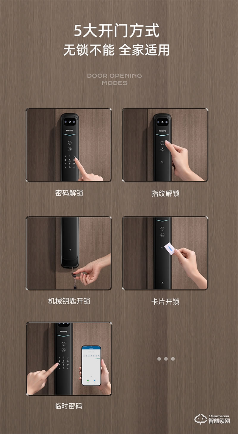 飛利浦智能鎖702-VP指紋鎖全自動家用防盜門智能鎖