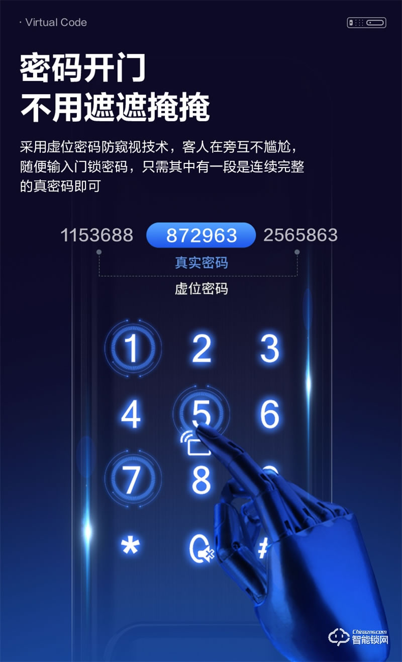 飛利浦708vp指紋鎖 可視貓眼入戶防盜門家用電子智能鎖