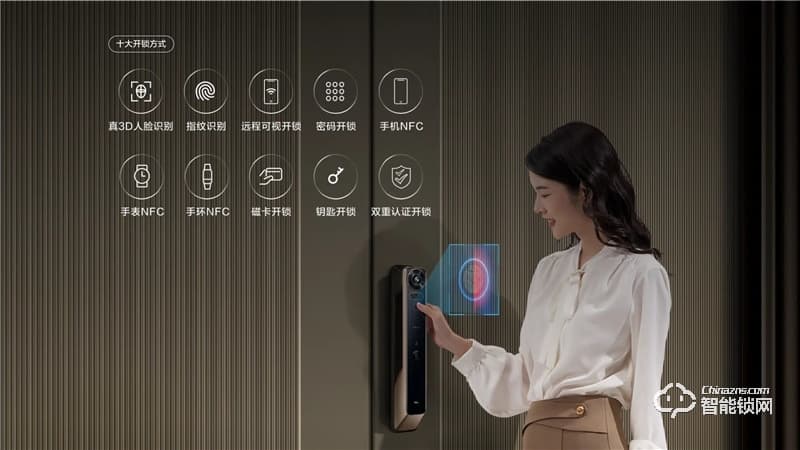 TCL真3D人臉識(shí)別貓眼鎖X10 家用防盜門鎖密碼鎖