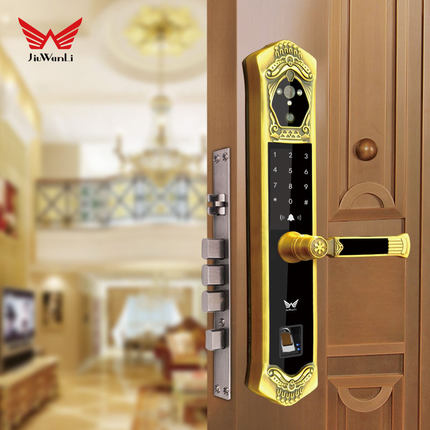 九萬里智能鎖J900 歐式指紋鎖家用防盜門高端別墅大門鎖