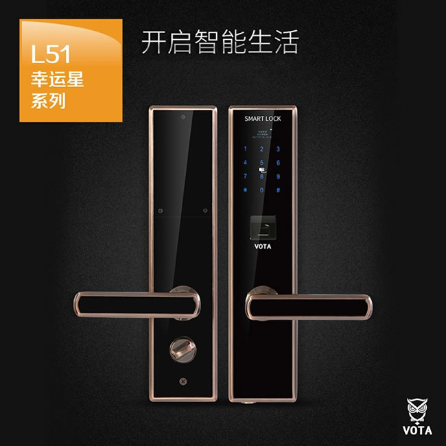 沃塔智能鎖 指紋密碼鎖 家用防盜刷卡鎖