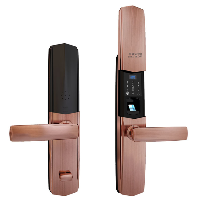 卓亞云智能鎖 滑蓋指紋密碼鎖 家用防盜門智能鎖
