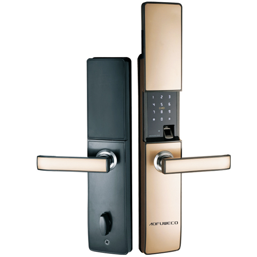 奧弗微科智能鎖 滑蓋指紋密碼鎖 家用防盜門(mén)鎖