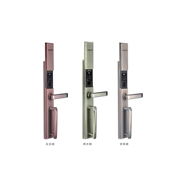 奧聯(lián)智能鎖 滑蓋指紋密碼鎖 家用防盜門智能鎖