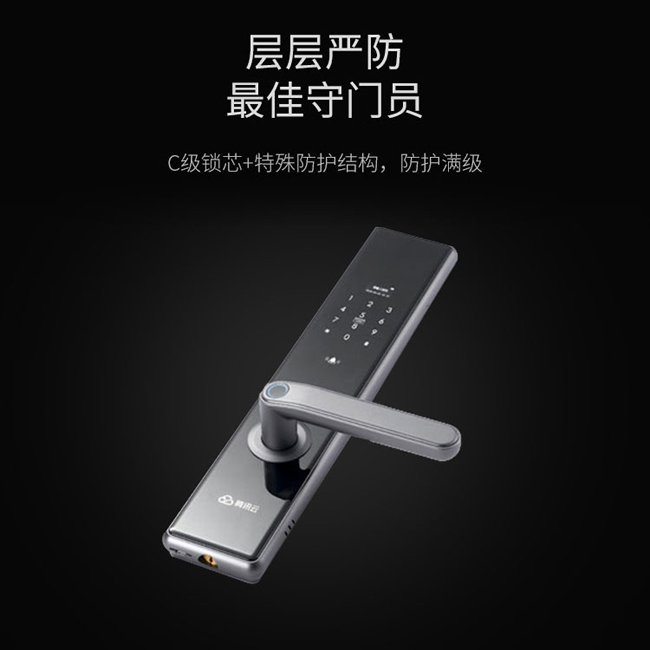 萬(wàn)佳安指紋鎖 騰訊云智慧門鎖I9 防盜門指紋密碼鎖
