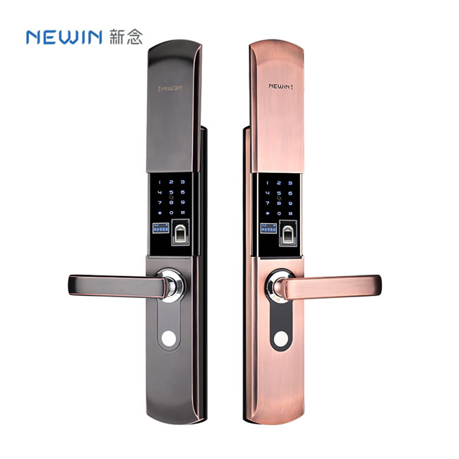 新念智能鎖 防盜門指紋鎖 家用滑蓋指紋密碼鎖