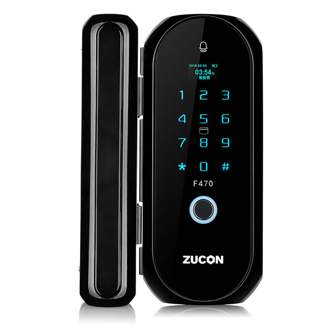 祖程智能鎖 辦公室玻璃門免開孔智能鎖