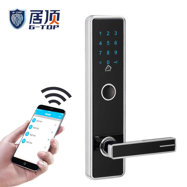 居頂指紋鎖 遠程APP智能感應(yīng)鎖