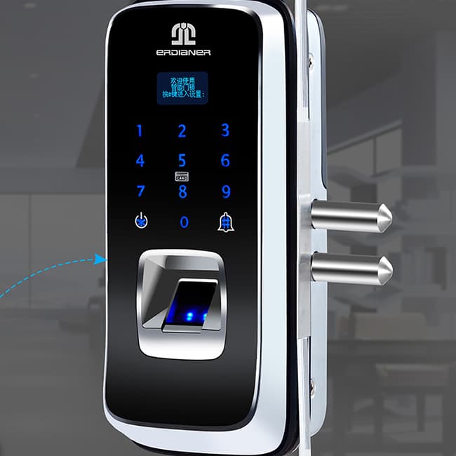 二點二智能鎖 免開孔考勤智能鎖