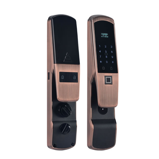 歐慕斯智能鎖 全自動鎖滑蓋半導體智能鎖