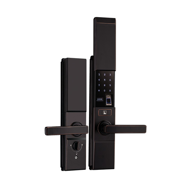 皇頡智能鎖 H11應急自理 真皮指紋識別鎖