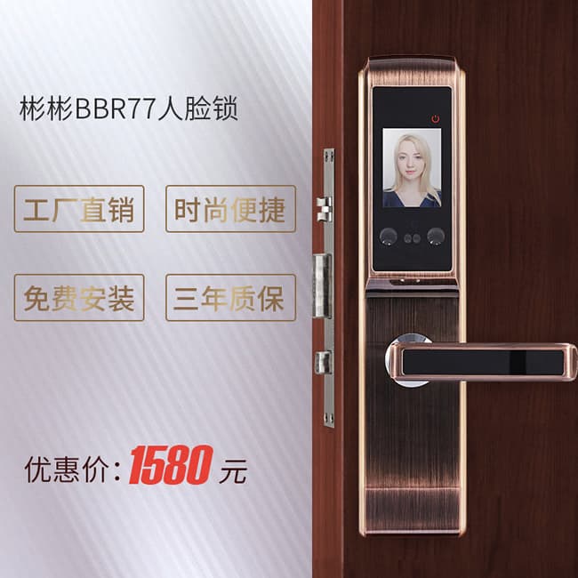 彬彬智能鎖 BBR77防盜門人臉鎖 