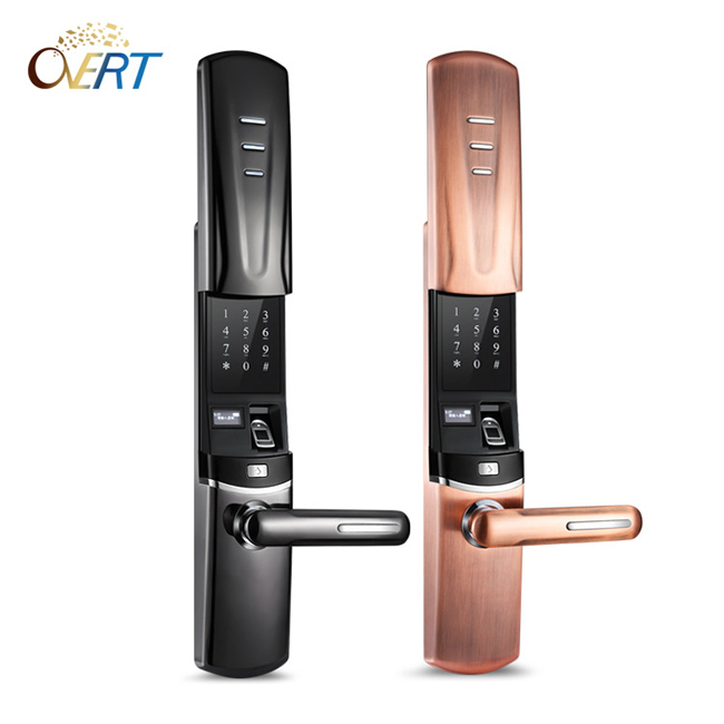 奧弗特智能鎖 時尚滑蓋半導體指紋鎖