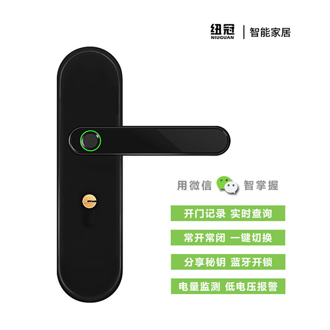 紐冠智能鎖 K2家用電子藍牙指紋房門鎖