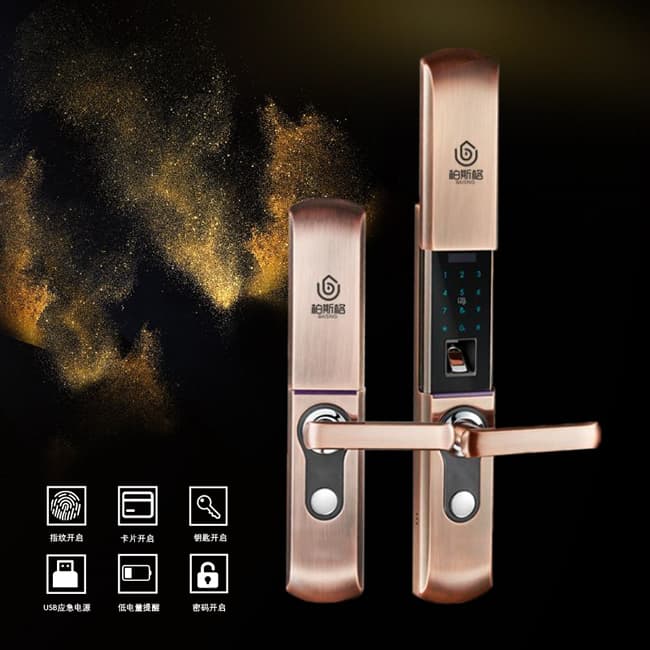 柏斯格智能鎖 Z7防盜門滑蓋指紋鎖智能鎖