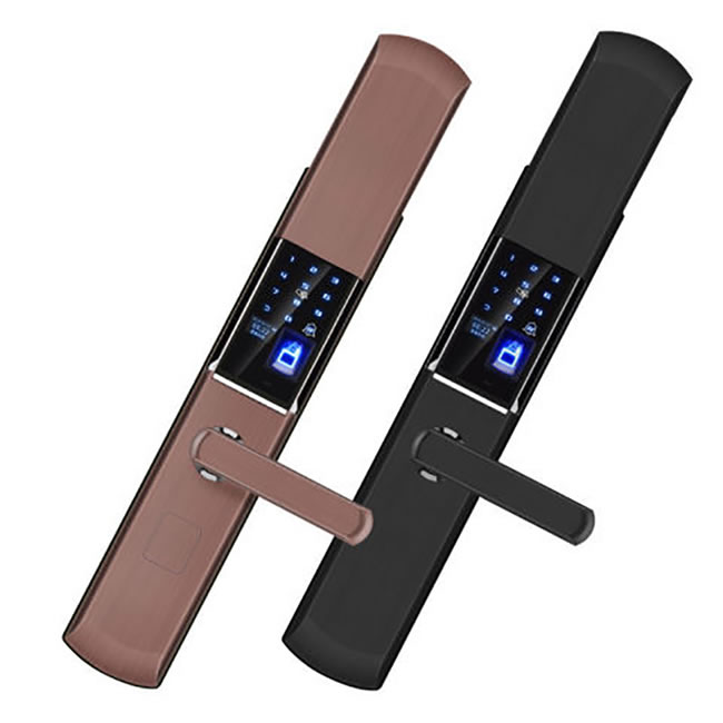 芯盾威龍智能鎖 2008-1全自動滑蓋指紋鎖密碼鎖