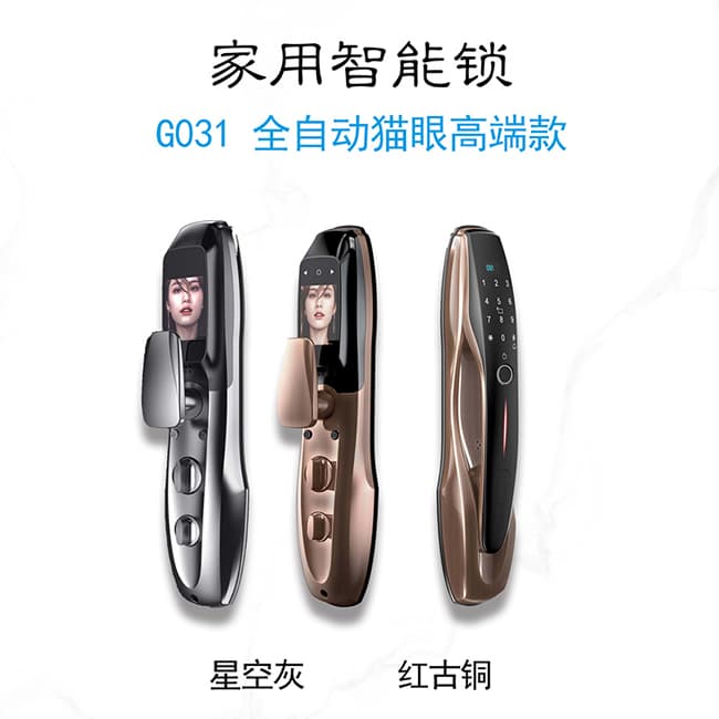 國青智能鎖 G031家用全自動(dòng)智能貓眼智能鎖