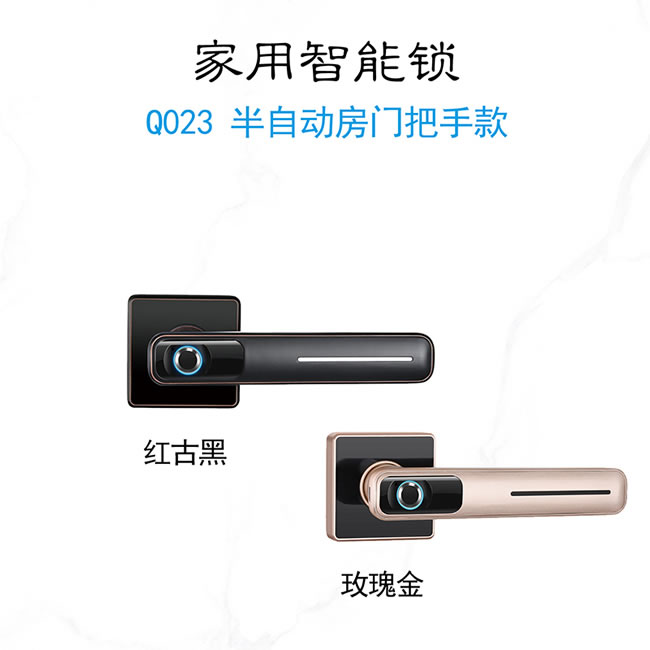 國青智能鎖 Q023家用半自動(dòng)房門把手鎖