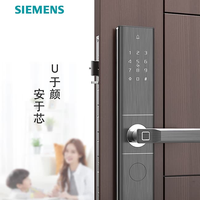 西門子指紋鎖E350 密碼鎖刷卡感應(yīng)智能識(shí)別電子門鎖