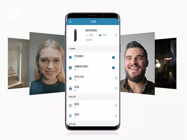 飛利浦智能鎖：貓眼、門鈴、門鎖功能三合一！