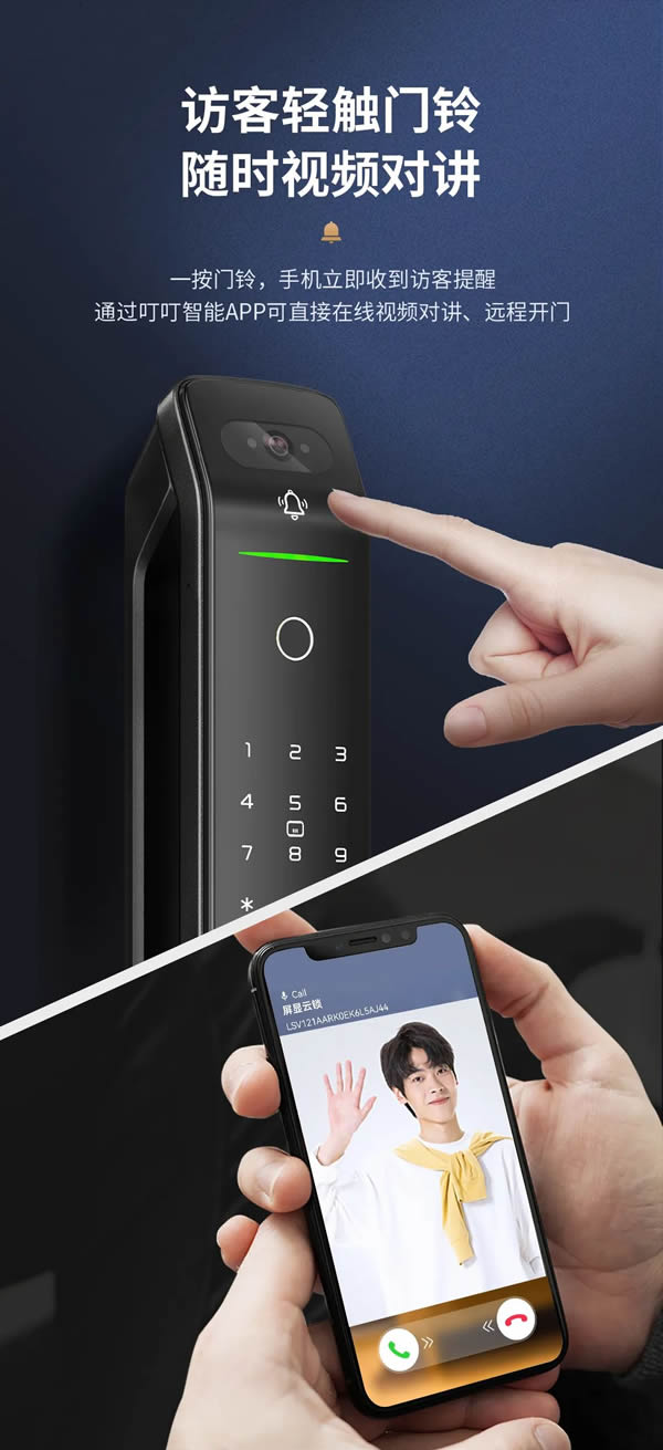 明星同款力薦丨亞太天能智屏貓眼全自動智能鎖A6p