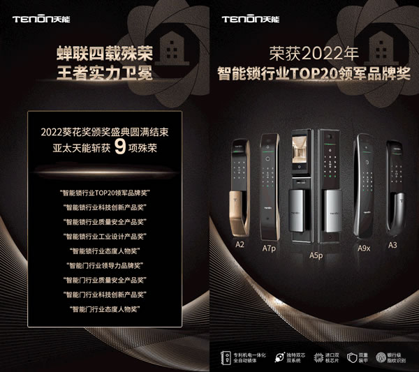 亞太天能斬獲葵花獎9大獎項，四度蟬聯，載譽而歸！