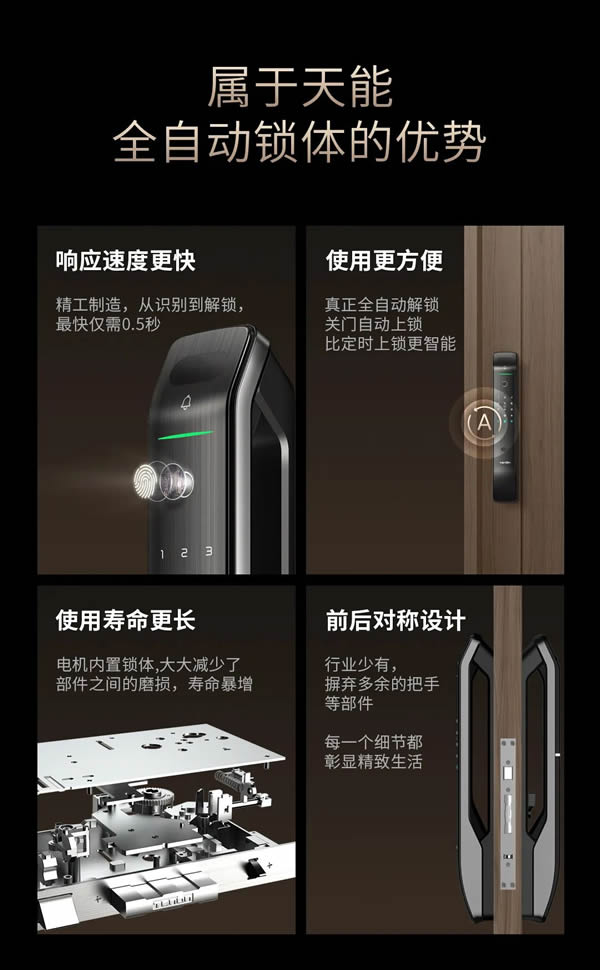 亞太天能智能鎖·明星爆款丨全功能匯聚一身的高配全自動智能鎖A6s 亞太天能智能鎖·明星爆款丨全功能匯聚一身的高配全自動智能鎖A6s