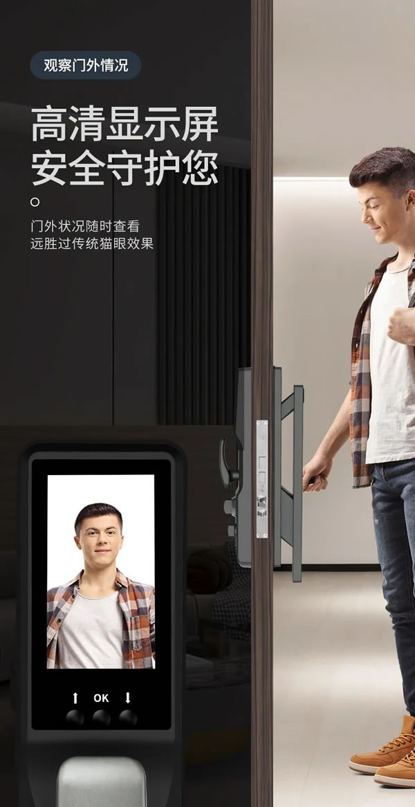 巨力3D人臉可視貓眼全自動ZQ22Plus智能鎖 智能看家_3